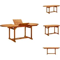 vidaXL Table de jardin 200x100x75 cm Bois massif Acacia - Tables de jardin