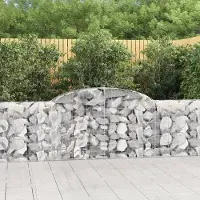 Prolenta Maison Exclusive - Paniers à gabions arqués 25 pcs 300x30x80/100 cm fer galvanisé