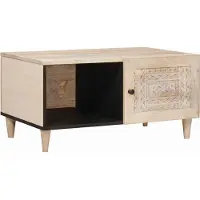 Syfax Table basse Blanc 100 x 54 x 40 cm Bois d'ingénierie