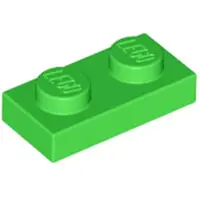 LEGO 100x 1x2 plaques 3023 - Plaque vert clair - Bright Green