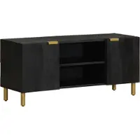 Syfax Meuble TV noir 105x33x46 cm bois d'ingénierie