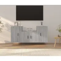 Prolenta Maison Exclusive - Ensemble de meubles TV 3 pcs Sonoma gris Bois d'ingénierie