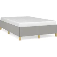 Syfax Cadre de lit sans matelas gris clair 120x200 cm tissu