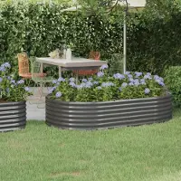 Prolenta Maison Exclusive - Lit surélevé de jardin Acier galvanisé 175x100x36cm gris