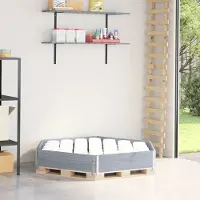 Prolenta Maison Exclusive - Rehausse pour palette Gris 160x160 cm Bois massif Pin