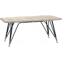 AEA Table basse grise de luxe Design moderne élégant Table basse en rotin de qualité supérieure