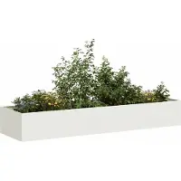 Prolenta Maison Exclusive - Jardinière blanche 280x80x40 cm en acier