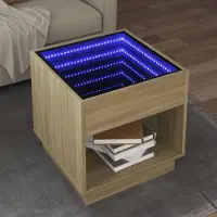 Prolenta Maison Exclusive - Table basse avec LED Infinity Chêne Sonoma 50x50x50 cm