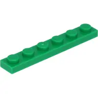 LEGO 1x6 plaque 3666 - 50 pièces vert