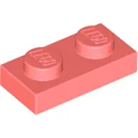 LEGO 100x 1x2 Platten 3023 - Plaque Corail - Corail