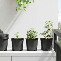 Prolenta Maison Exclusive - Pot de fleurs 50 pièces Noir Ø 15 x 13 cm Plastique