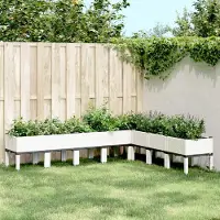 Prolenta Maison Exclusive - Jardinière sur pieds Blanc 200x160x42 cm PP