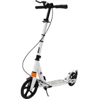 StarTech.com Trottinette de ville pour adultes - Trottinette pliante à deux roues - Réglable en hauteur - Frein à disque - Capacité de charge 100 kg - 2 roues enPolyuréthane- Fer et aluminium - Blanc
