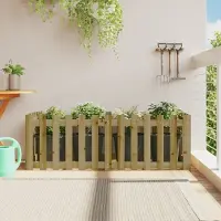 Prolenta Maison Exclusive - Jardinière surélevée avec clôture en lamelles, dimensions 150x50x50 cm, en bois de pin traité