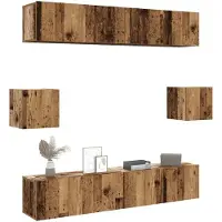 Prolenta Maison Exclusive - Ensemble de meuble TV mural 6 pcs vieux bois bois d'ingénierie