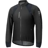RockBros Imperméable Veste de pluie Hommes Respirant Veste de vent TPU Manteau de pluie pour le vélo Randonnée Course à pied Noir XL
