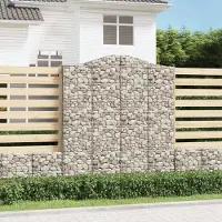 Prolenta Maison Exclusive - Paniers à gabions arqués 5 pcs 200x50x220/240 cm Fer galvanisé