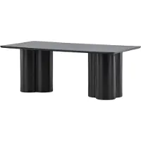 Furnlux Classic FURNLUX Table basse Olivia Noir 60cm / Hauptfarbe : Schwarz / Abmessungen : 60 x 120 x 45 cm