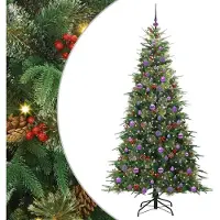 Syfax Sapin de Noël Artificiel à Branches Articulées Vert 210 cm