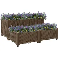 Prolenta Maison Exclusive - Potager surélevé 80 x 80 x 38 cm en polypropylène