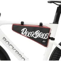 RockBros Sacoche de cadre de vélo Sacoche de tube supérieur pour vélo de course Sacoche triangulaire 1,9L rouge