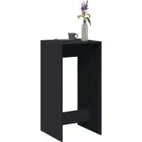 Prolenta Maison Exclusive - Table de bar noire 51x50x103,5 cm Matériau dérivé du bois