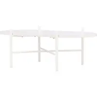 Furnlux Classic FURNLUX Table basse Pueblo White 60cm / Hauptfarbe : Weiß / Abmessungen : 60 x 120 x 45 cm