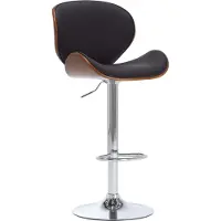 Syfax Tabouret de bar Noir Similicuir