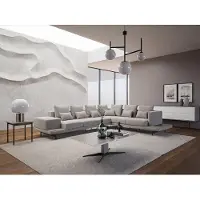 AEA Polstermöbel Grau Sofa Couch L-Form Design Ecksofa Wohnzimmer Couchtisch
