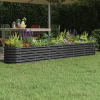 Prolenta Maison Exclusive - Lit surélevé de jardin Acier galvanisé Anthracite