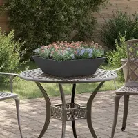 Prolenta Maison Exclusive - Jardinière noire 50 x 50 x 15 cm Acier laminé à froid