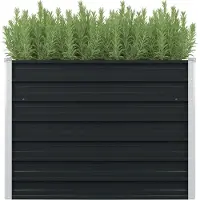 Prolenta Maison Exclusive - Potager surélevé anthracite 100 x 100 x 77 cm Acier galvanisé