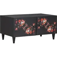 Syfax Table basse Multicolore 80 x 50 x 40 cm Bois de mangue massif