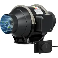 OEM Ventilateur en ligne, moteur à haut rendement, régulation continue de la vitesse, 150 mm