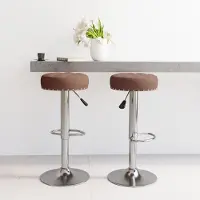 Prolenta Maison Exclusive - Tabourets de bar 2 pièces Tissu marron