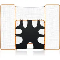 Vevor Filet de but de lacrosse 3-en-1 de 12 x 9 pieds avec équipement de rebondisseur de cible et de filet arrière