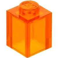 LEGO : 100x brique 1x1 en 'trans-orange