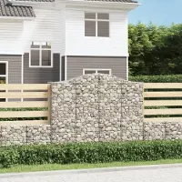 Prolenta Maison Exclusive - Paniers à gabions arqués 4 pcs 200x50x160/180 cm Fer galvanisé
