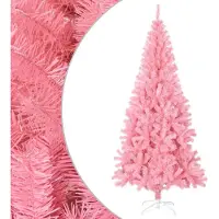 Syfax Sapin de Noël artificiel avec support rose 210 cm PVC