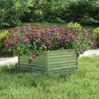 Prolenta Maison Exclusive - Lit surélevé de jardin 129x45 cm Acier galvanisé Argenté