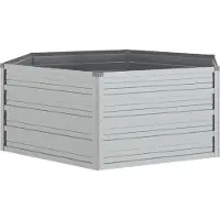 Syfax Lit surélevé de jardin 129x45 cm Acier galvanisé Argenté