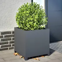 Prolenta Maison Exclusive - Bac à plantes anthracite 50x50x50 cm en acier