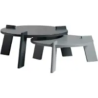 AEA Table basse Table de salon Table d'appoint en bois Gris Table design