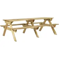 Syfax Table de pique-nique et bancs 220x122x72cm Bois de pin imprégné