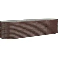 Syfax Lit surélevé de jardin Acier galvanisé marron