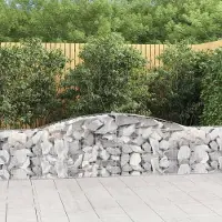 Prolenta Maison Exclusive - Paniers à gabions arqués 4 pcs 400x30x60/80 cm Fer galvanisé