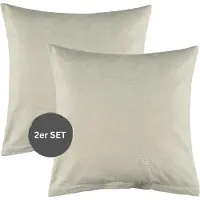 Esprit Housses de coussin et parures de lit en Renforcé HARP Gris 40 x 40 cm 2pcs
