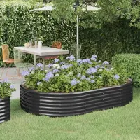 Prolenta Maison Exclusive - Lit surélevé de jardin Acier galvanisé Anthracite