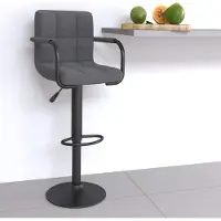 Prolenta Maison Exclusive - Tabouret de bar en tissu gris clair