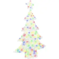 Syfax Sapin de Noël avec 100 LED Multicolore 120 cm Acrylique